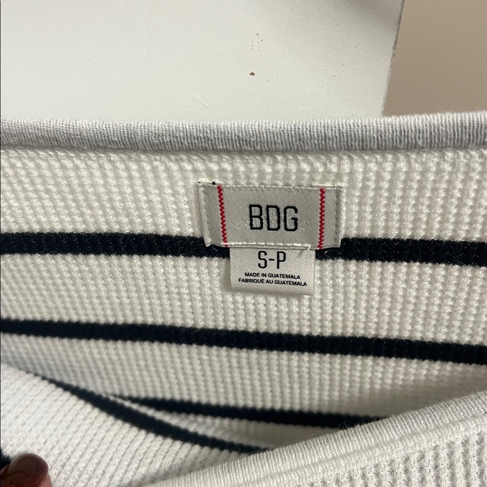 Striped Long Sleeve Top - White and Black - Picture 3 of 3